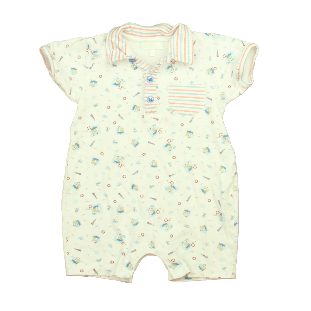 Baby Threads Boys White Sailboats Romper size: 18 Months